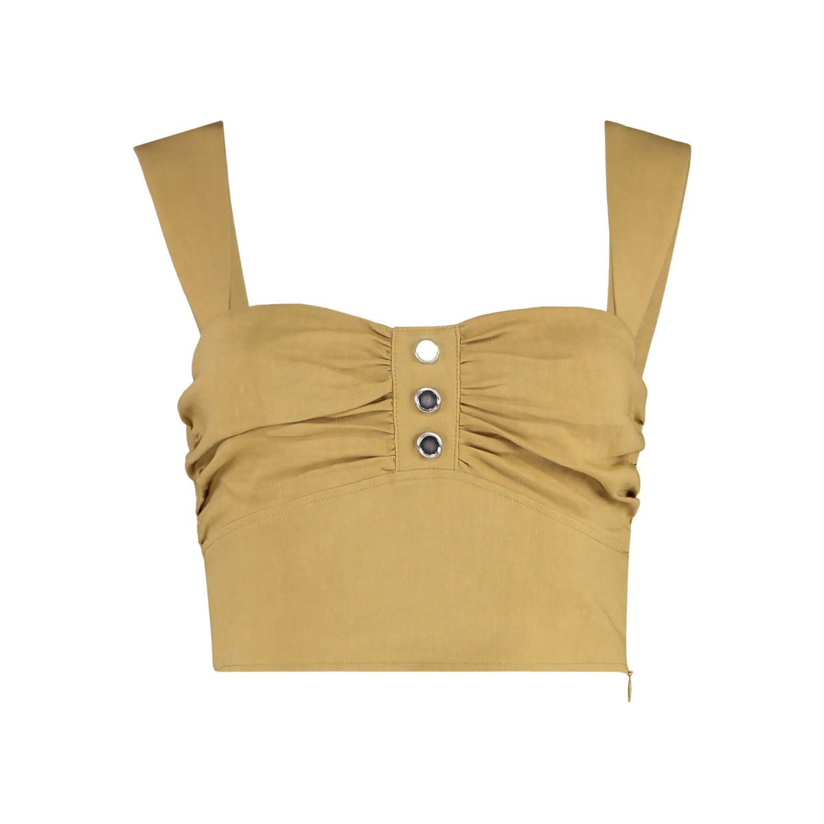 button-detailed gathered top