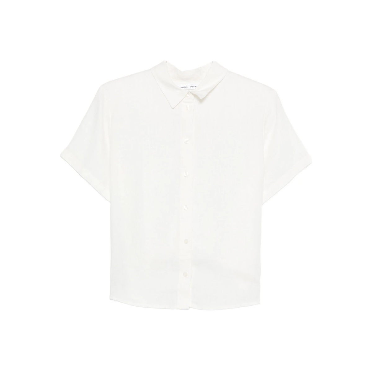 button-down linen top