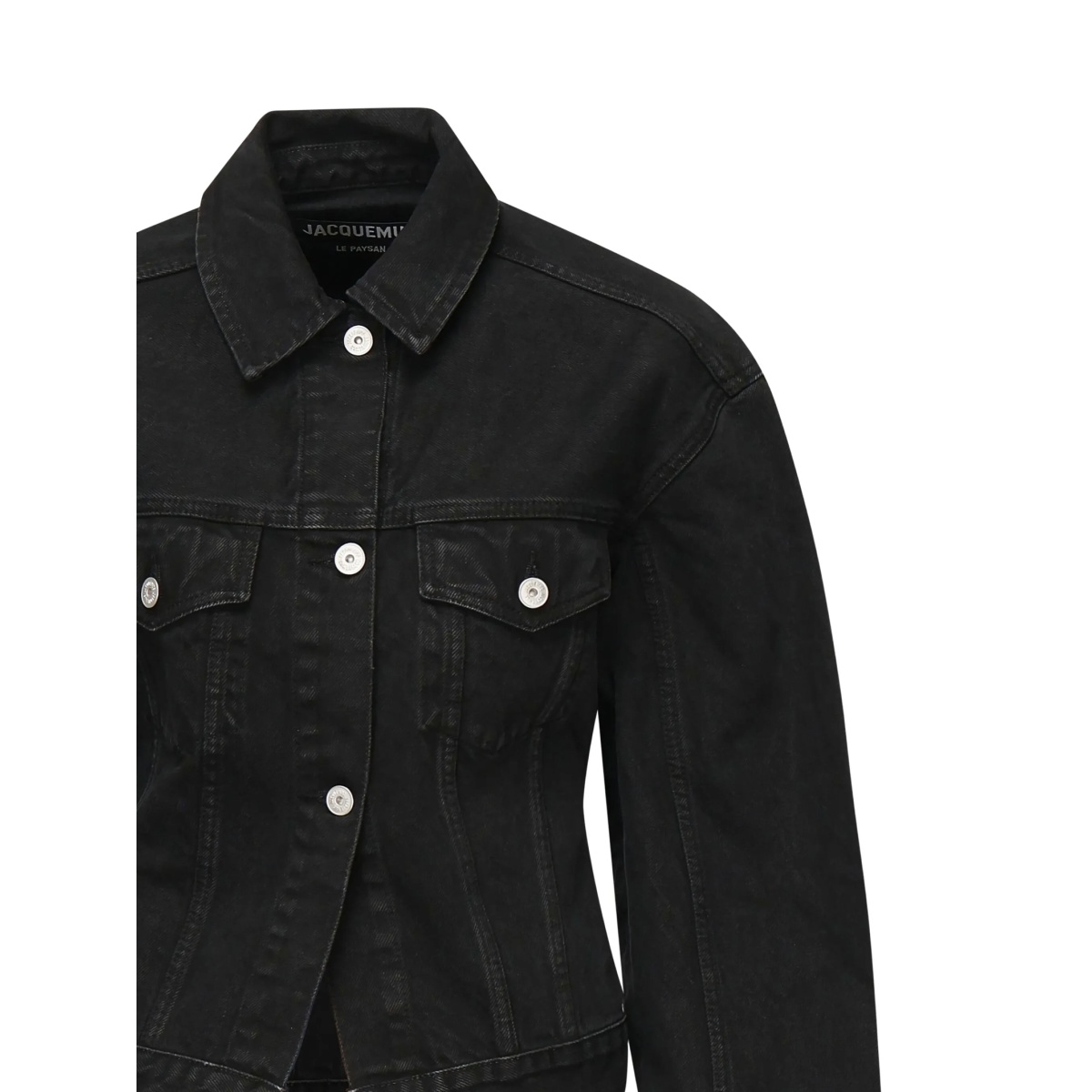 button-fastening denim jacket - Img 3