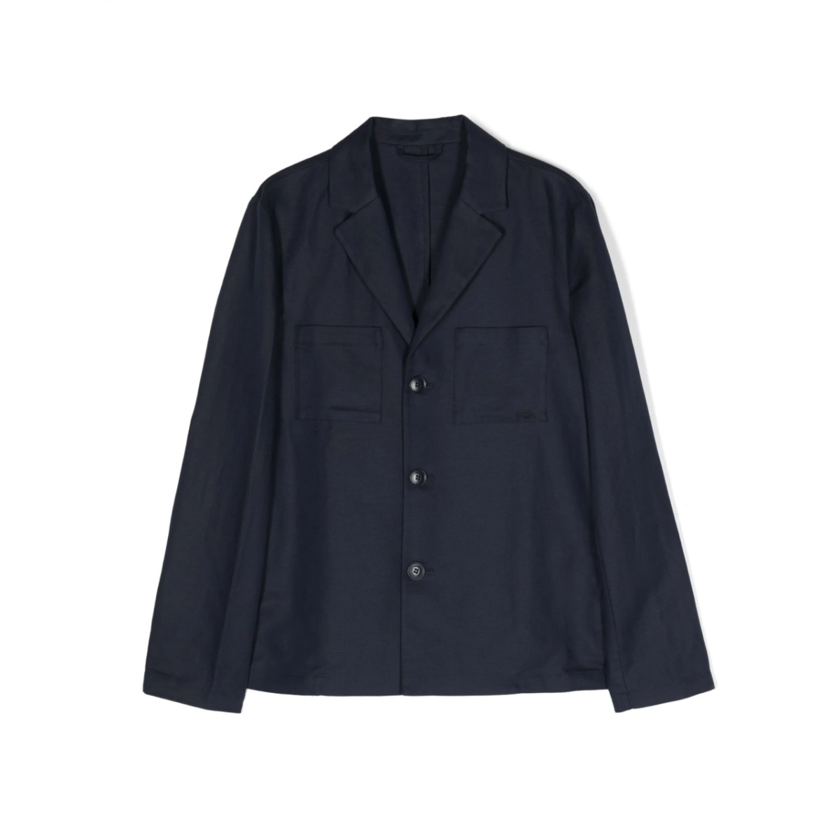 button-fastening long-sleeve blazer