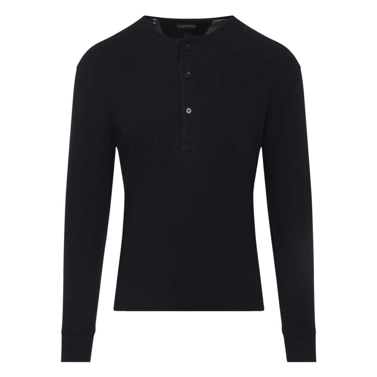 button-placket long-sleeve T-shirt