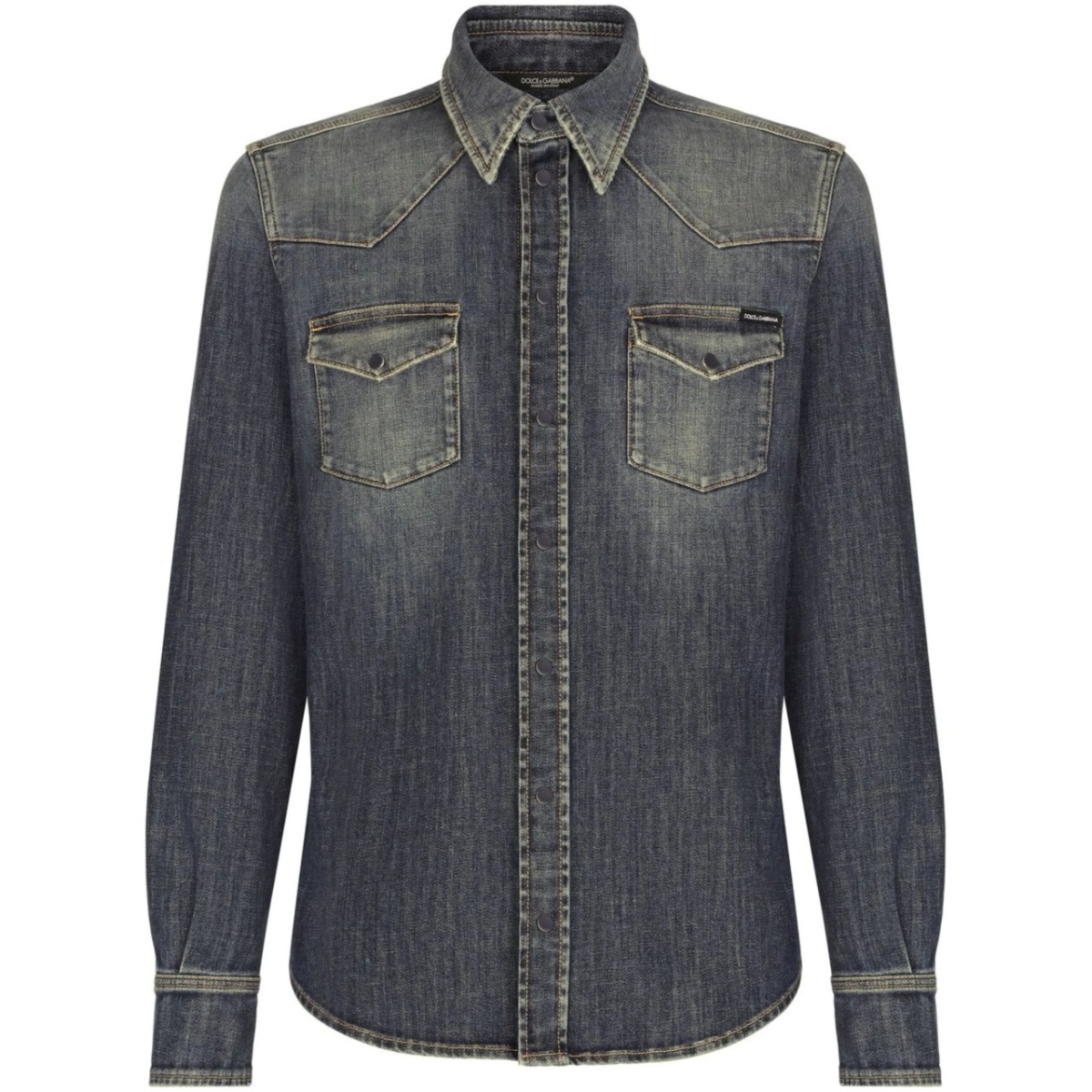 button-up denim shirt
