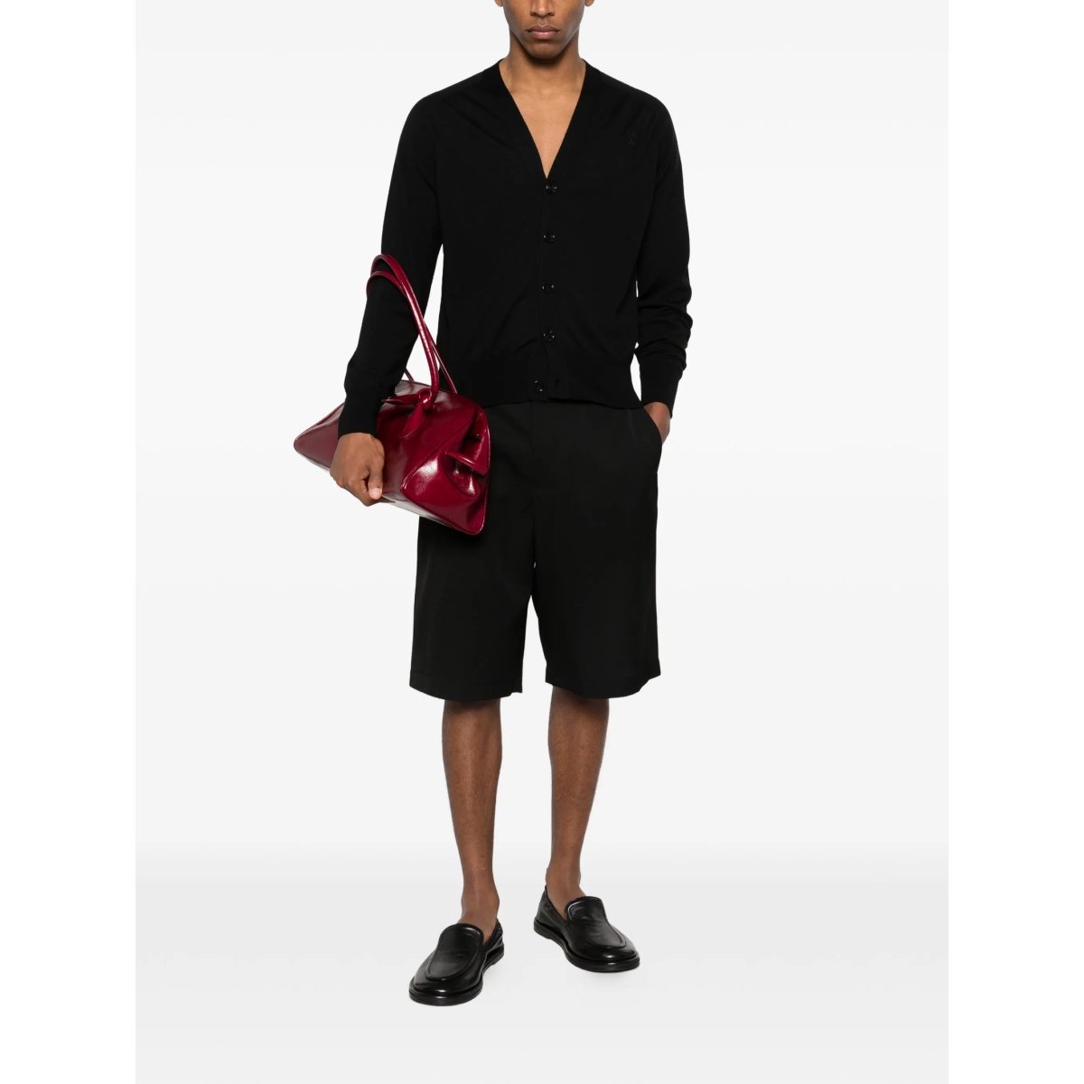 button V-neck cardigan - Img 2