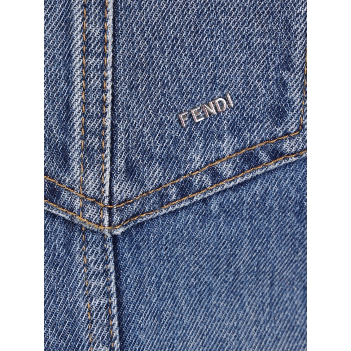 buttoned cotton denim jacket - Img 4
