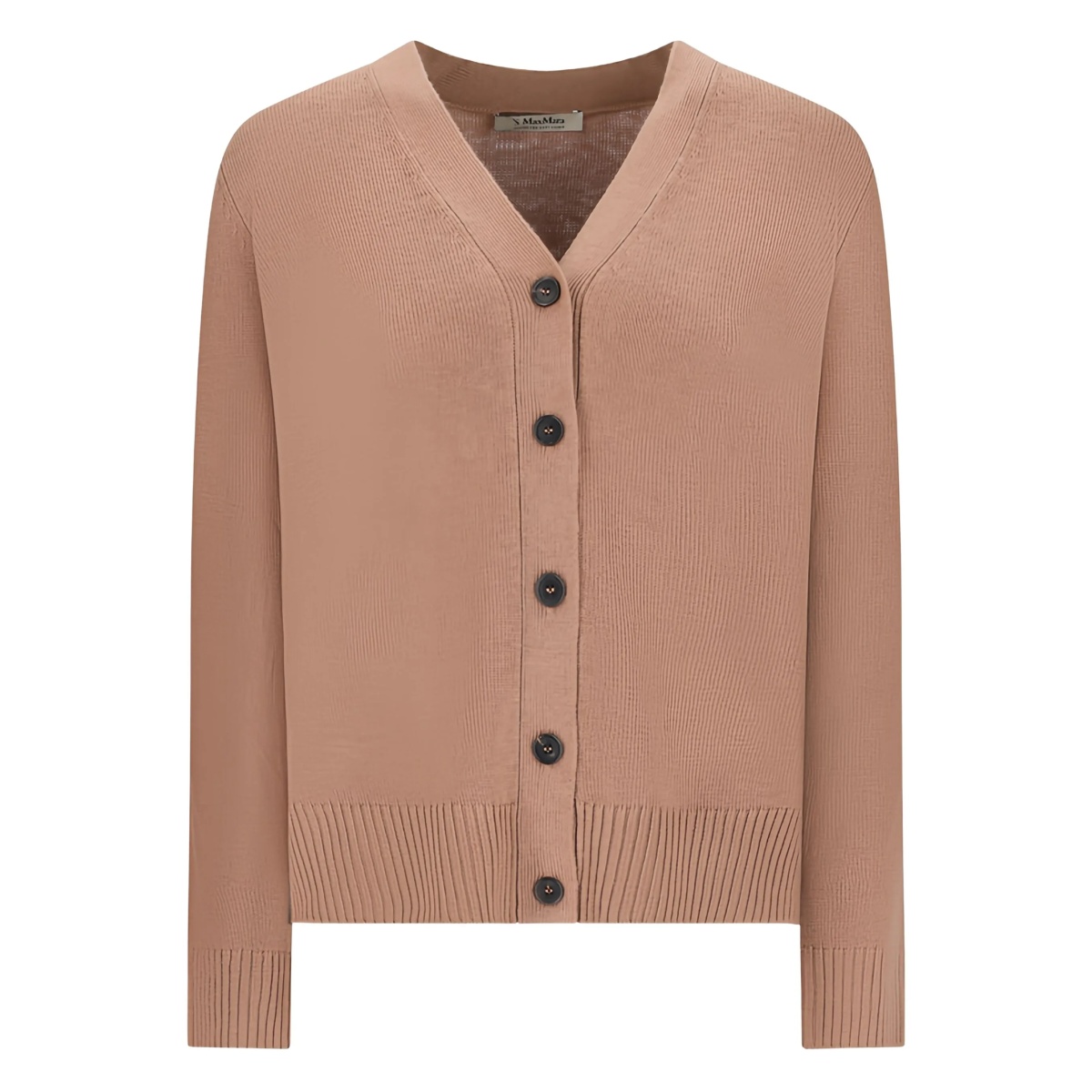 buttoned elbow-patch cardigan