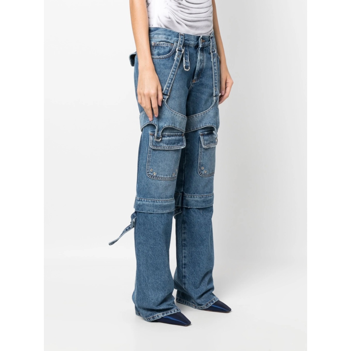 Cargo Zip straight-leg jeans - Img 3