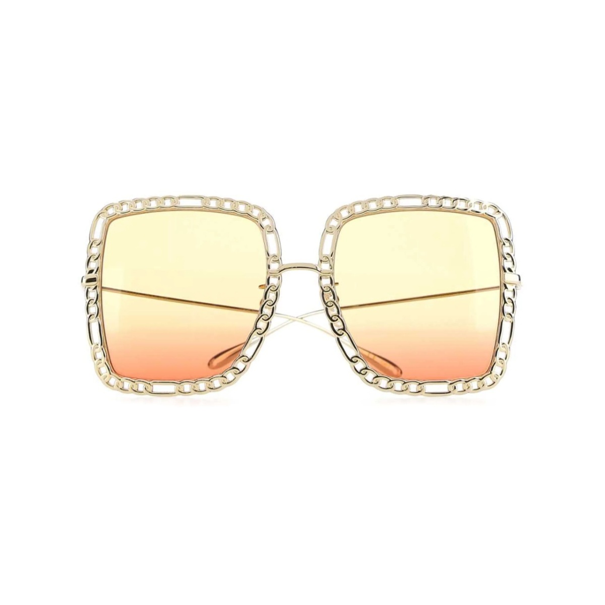 chain-detail square-frame sunglasses