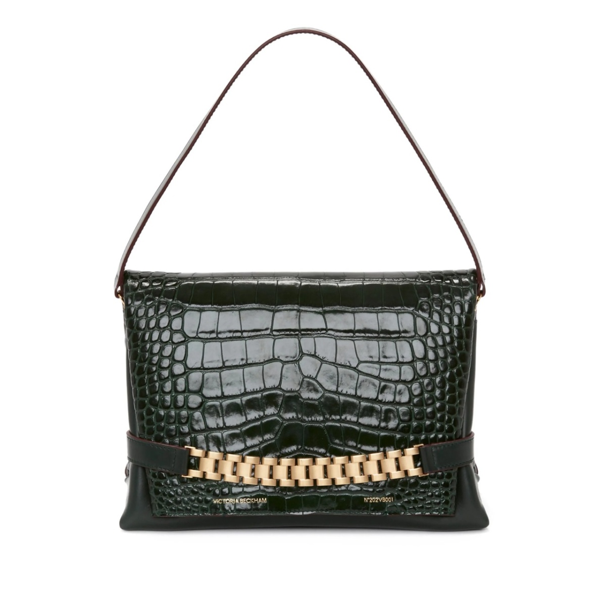 Chain Pouch crocodile-effect clutch bag
