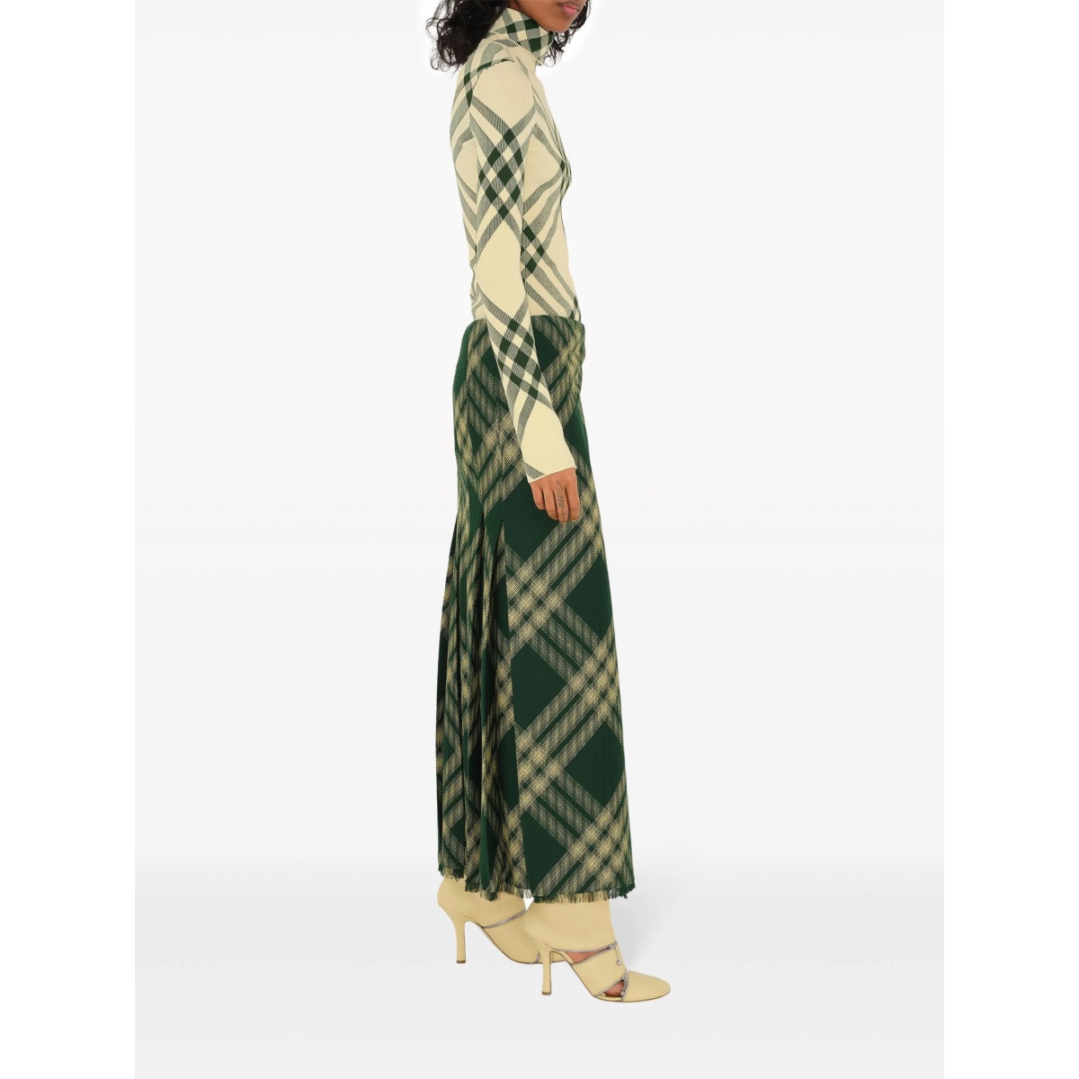check-pattern high-neck jumper - Img 3