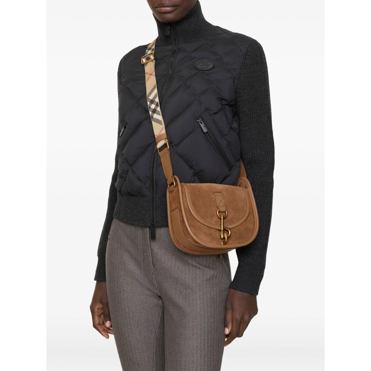 check-strap messenger bag - Img 2