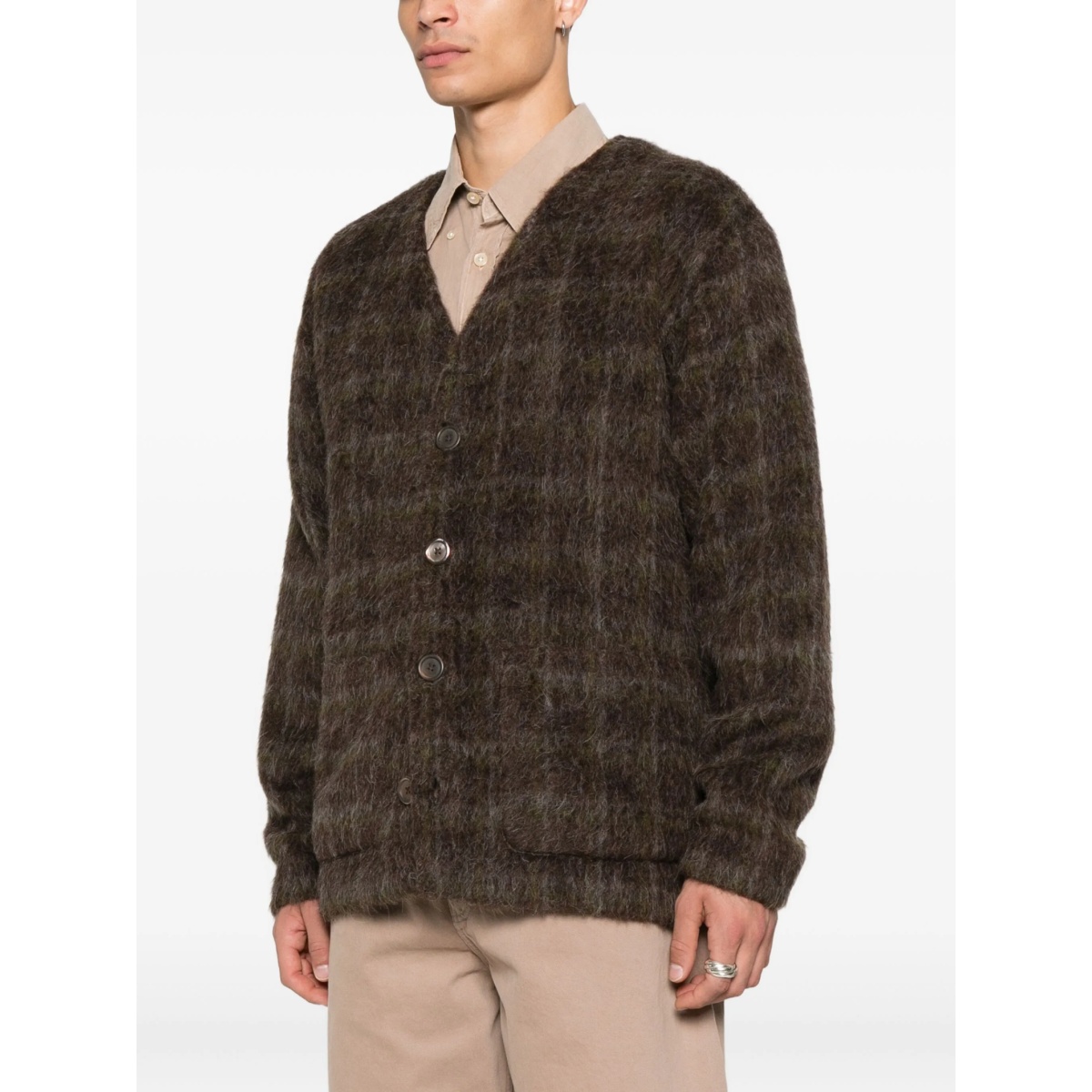 checked cardigan - Img 3