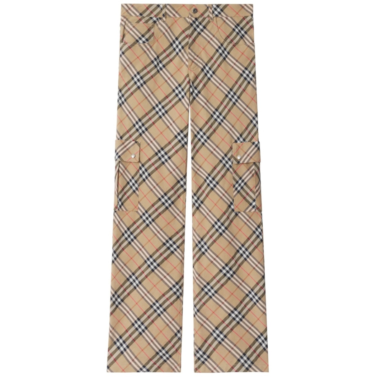 checked cargo pants