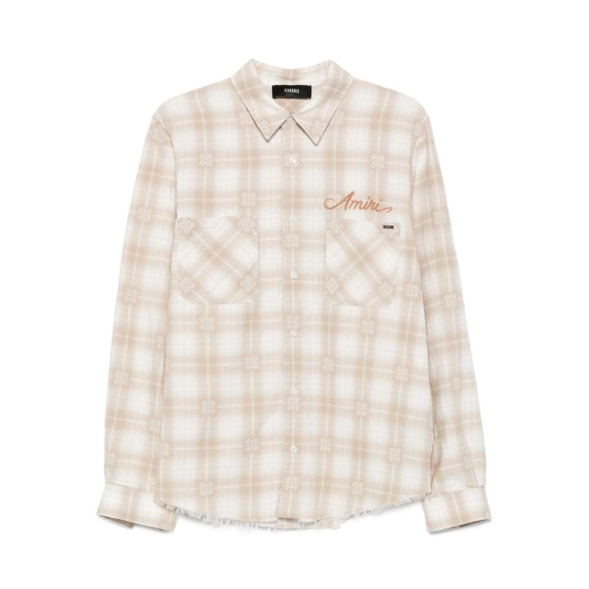 checked frayed shirt
