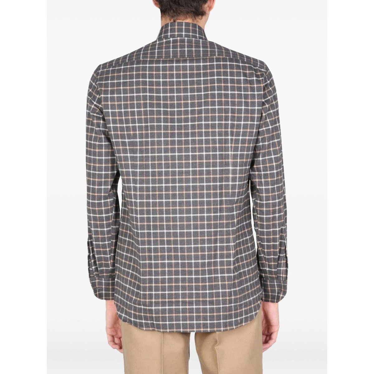 checked-pattern shirt - Img 3