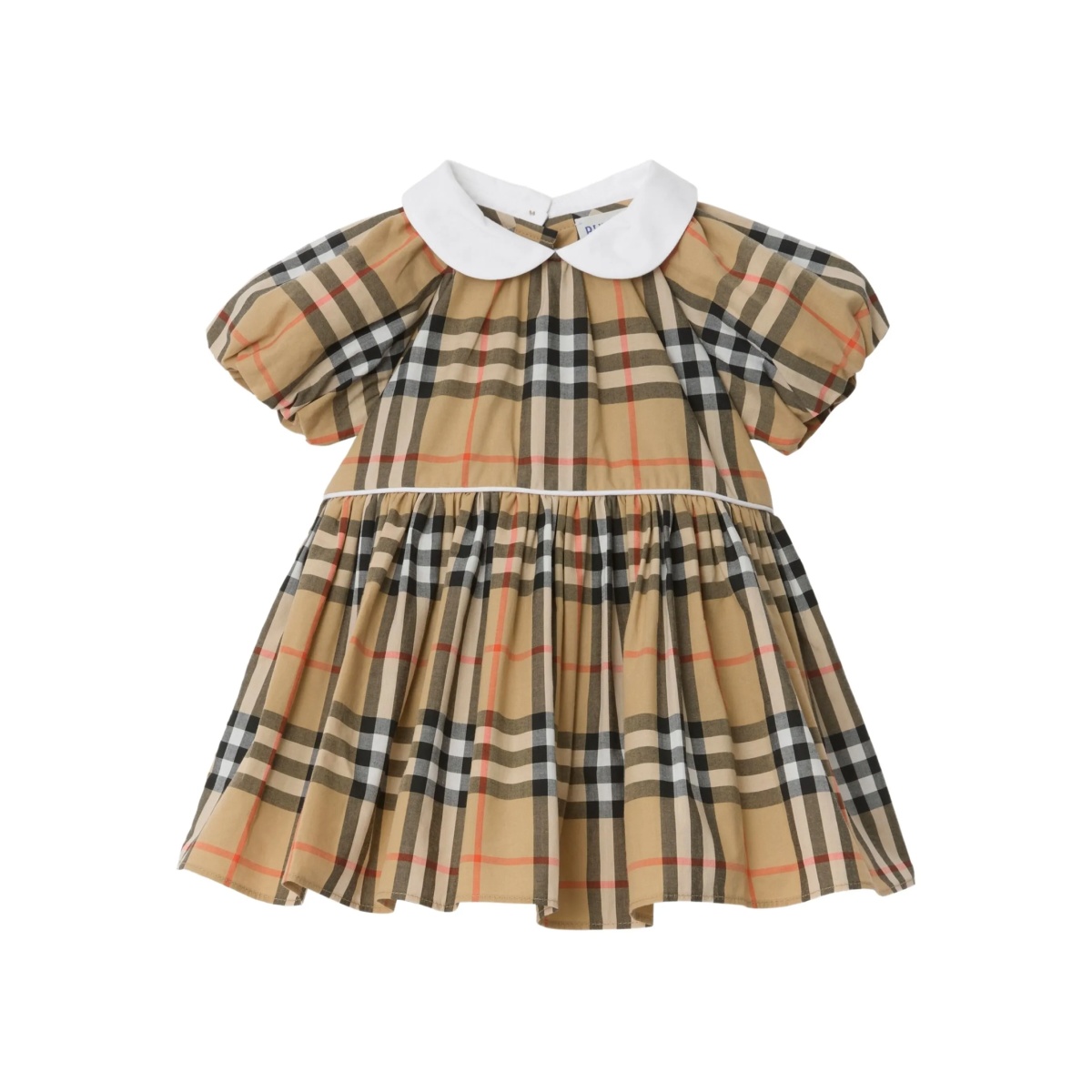 checked Peter Pan-collar dress set - Img 2