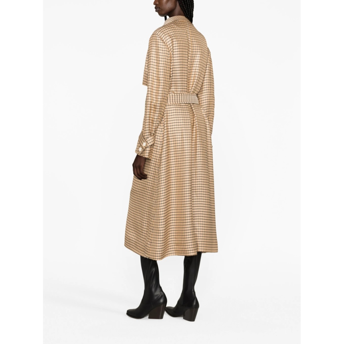 checkered trench coat - Img 4