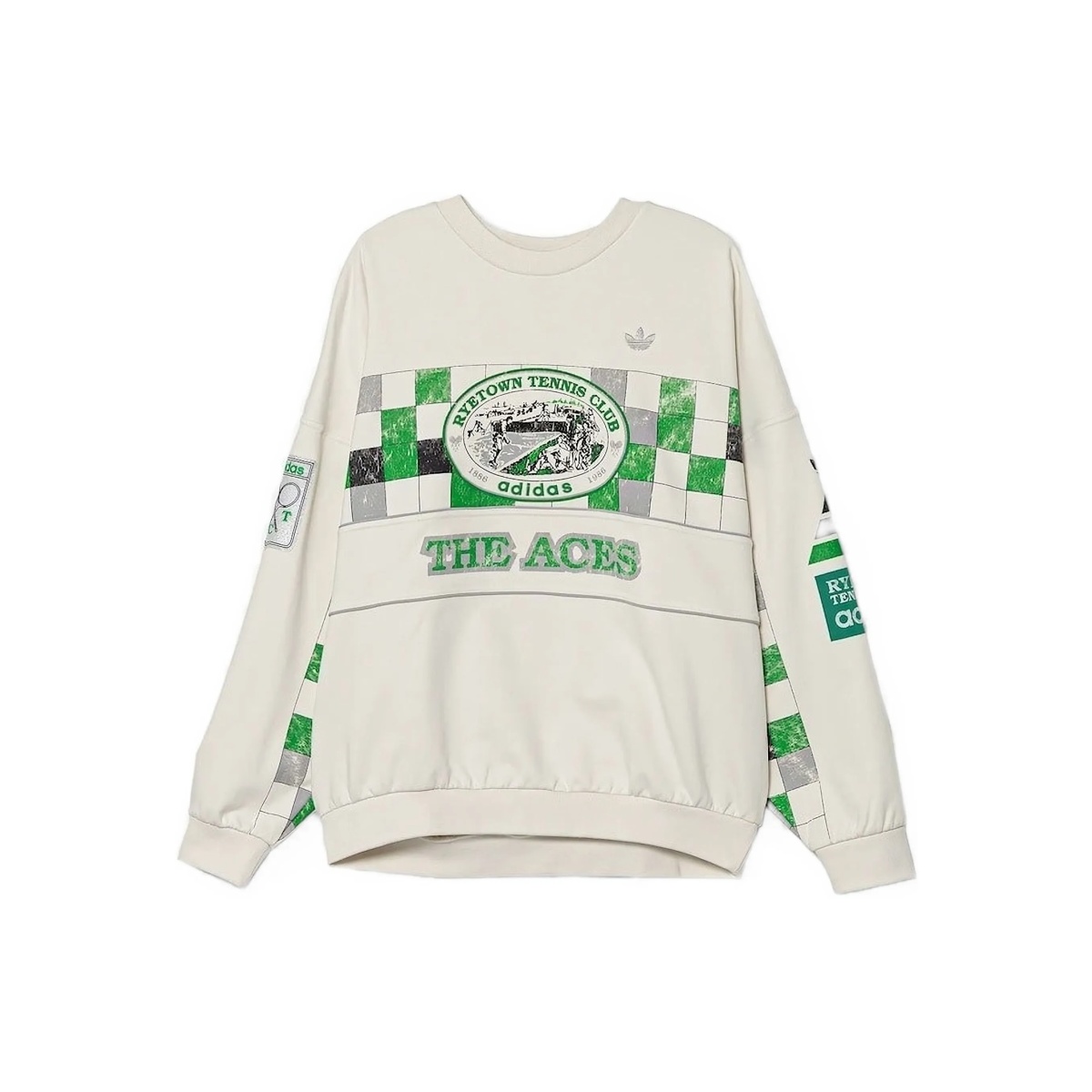 checkers-print sweatshirt