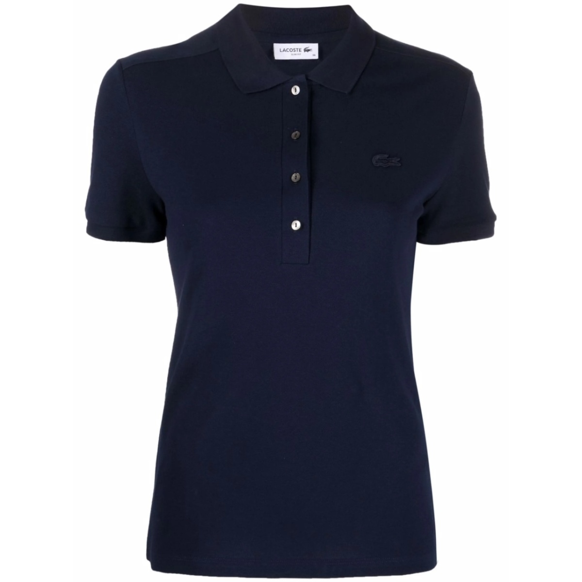 chest logo-patch polo top