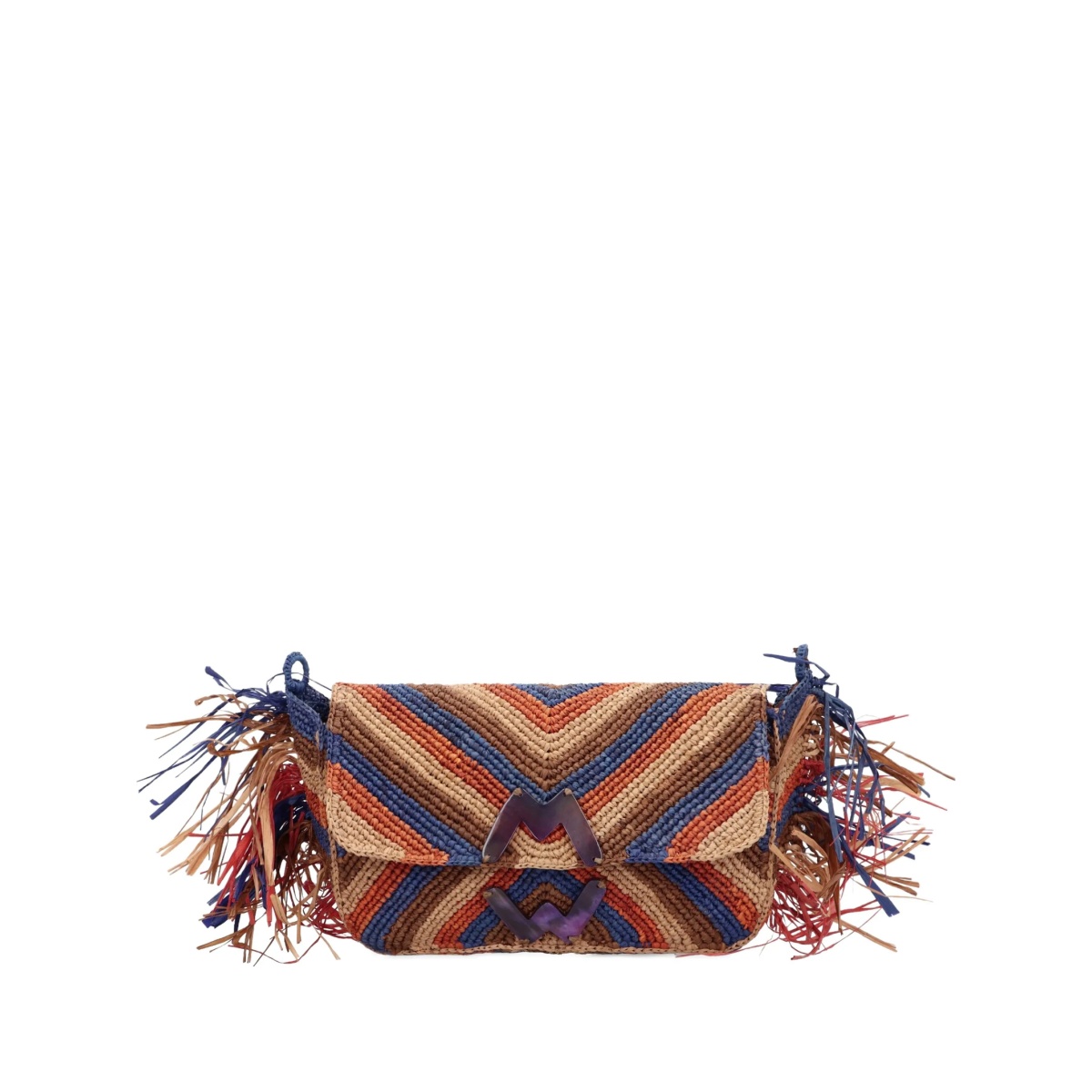 chevron-pattern cross-body bag