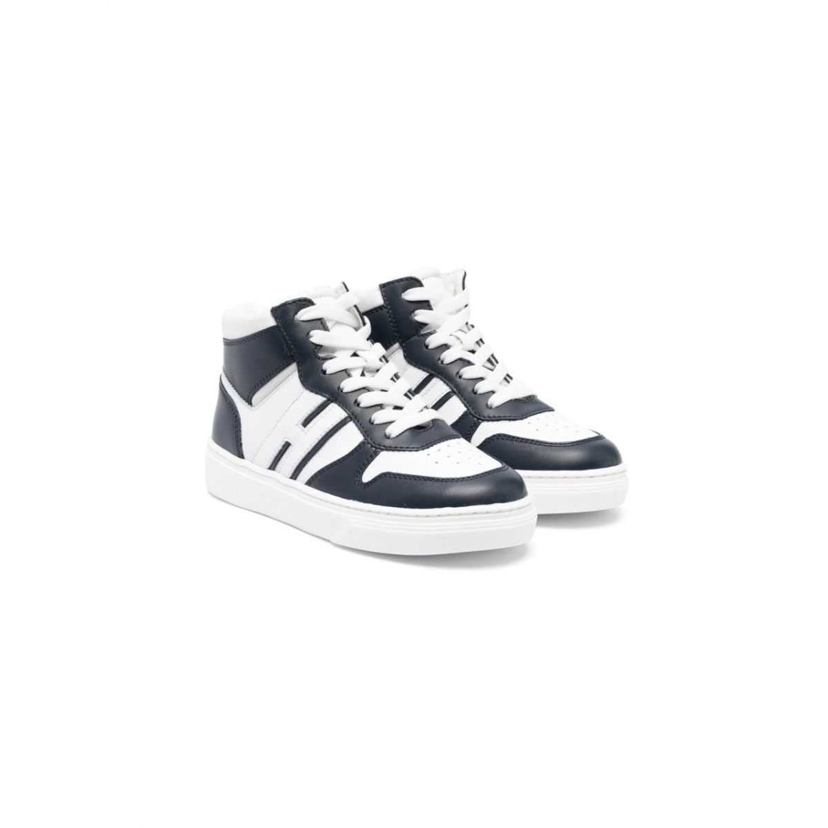 colour-block panel high-top sneakers