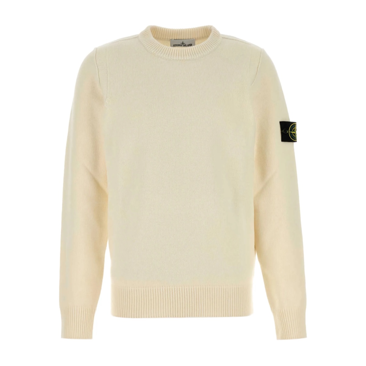 Compass-badge cotton sweater