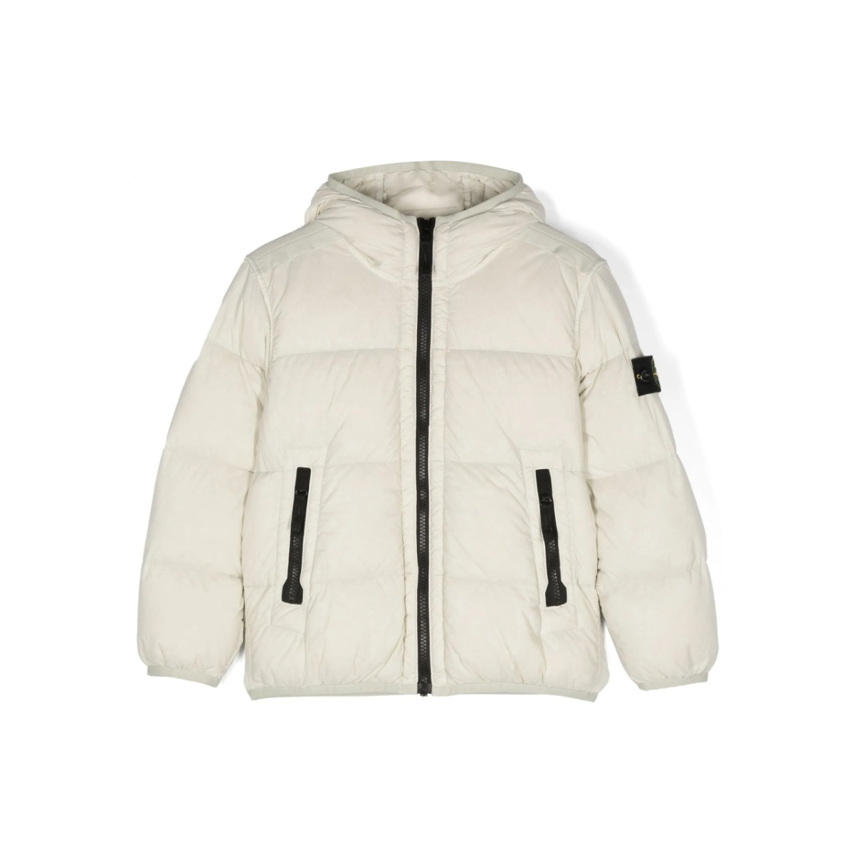 Compass-badge padded jacket