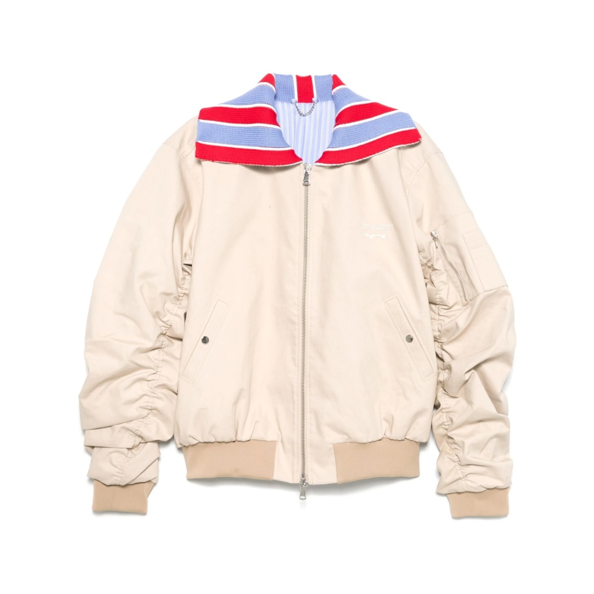 contrasting-collar bomber jacket
