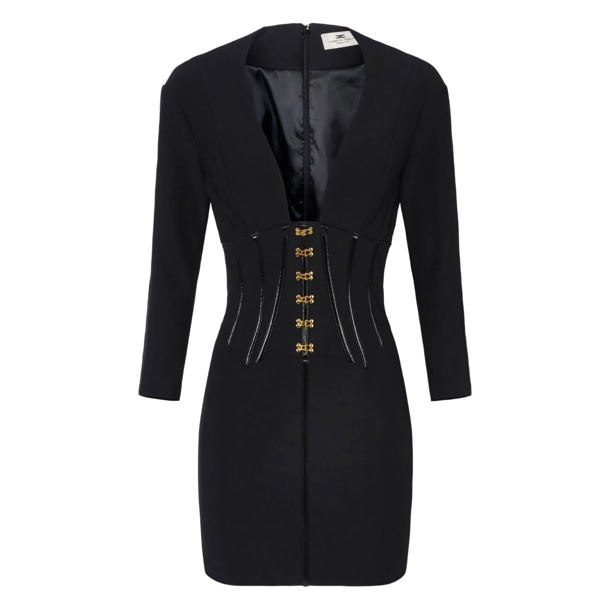corset-detail mini dress