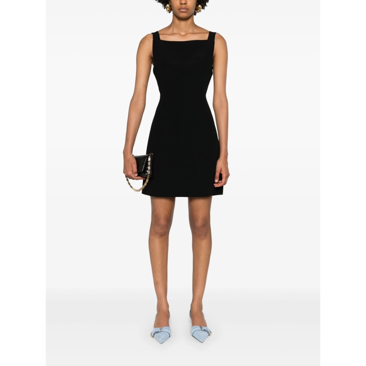cowl-back crepe minidress - Img 2