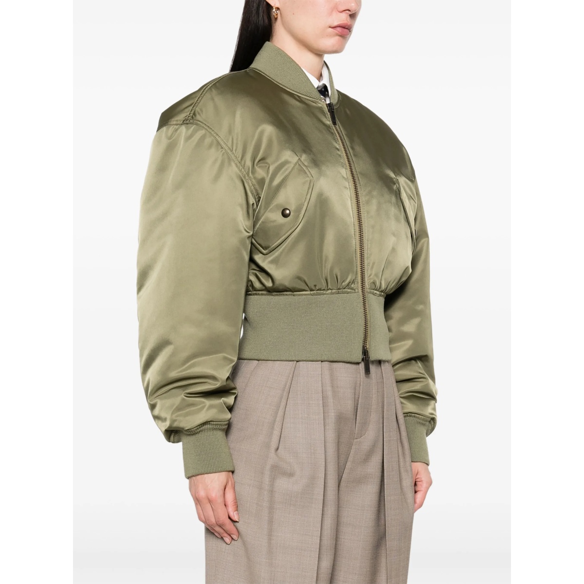 cropped bomber jacket - Img 3