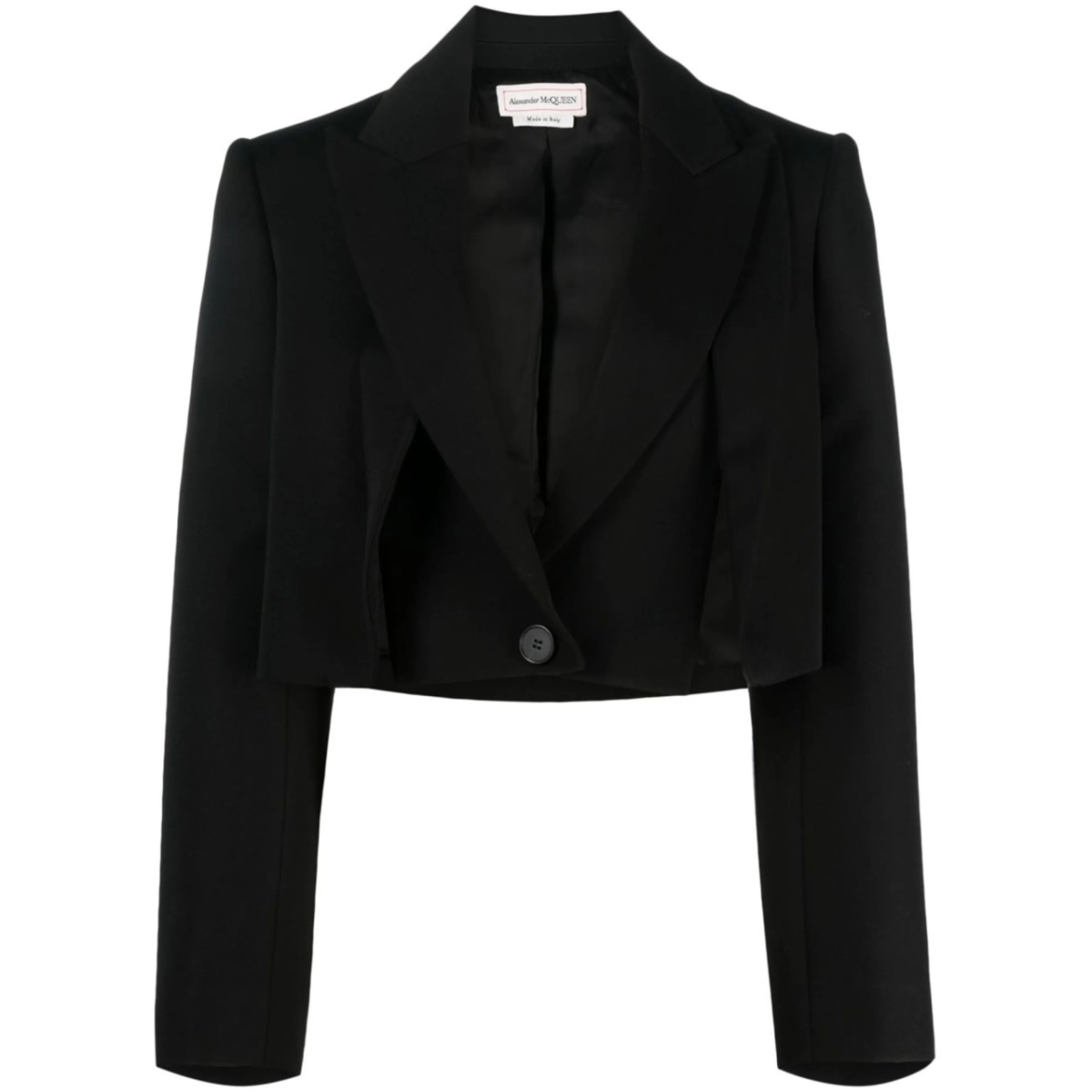 cropped wool blazer
