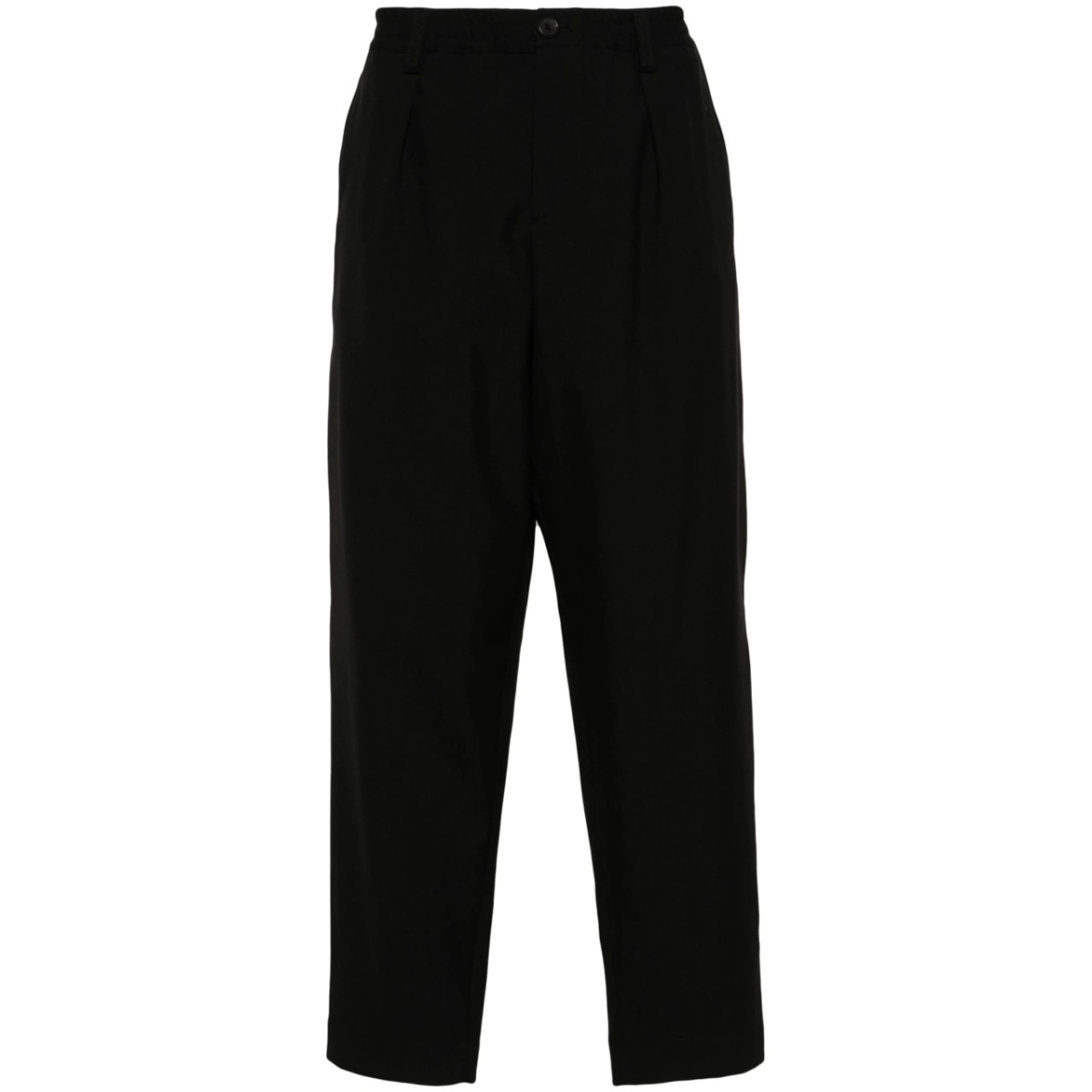 cropped wool tapered trousers