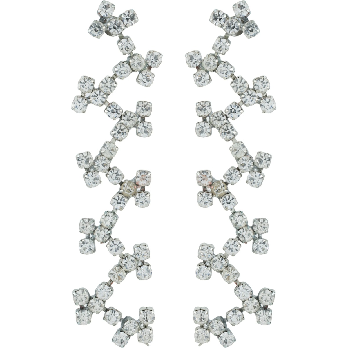 cross-stitch embellished earrings