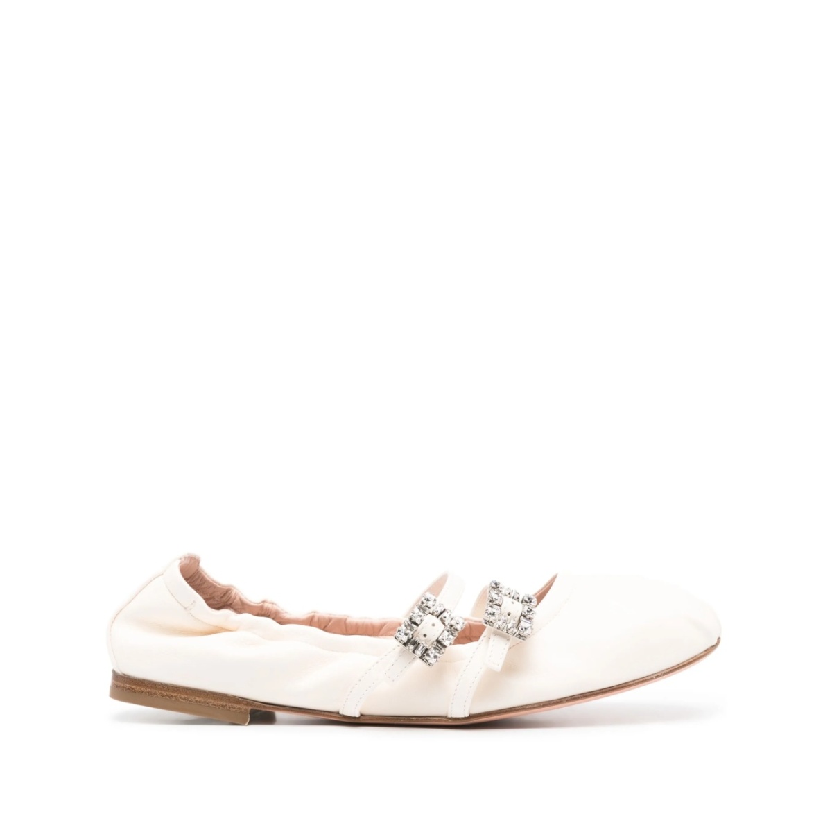 crystal-buckle ballet flats