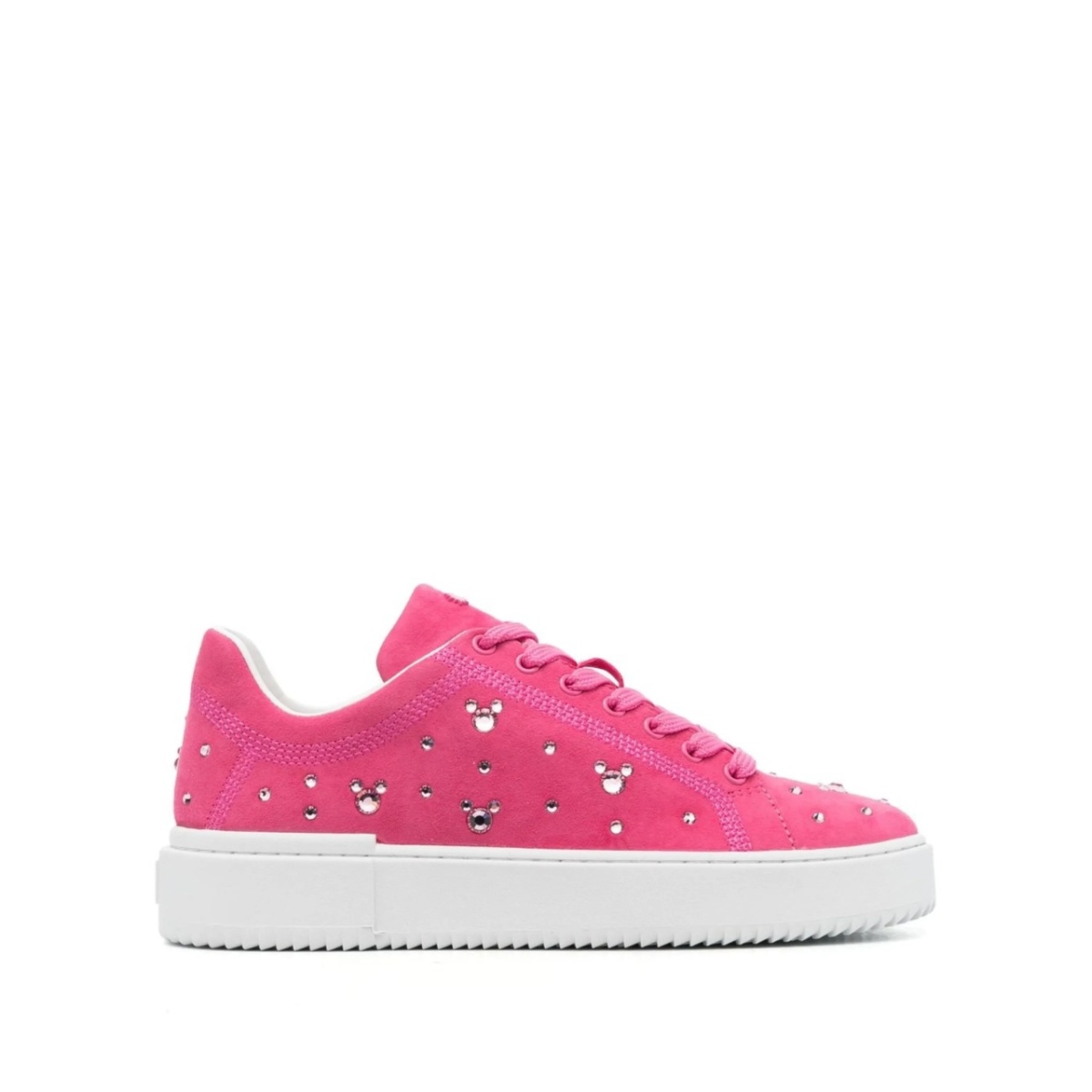 crystal-embellished suede sneakers