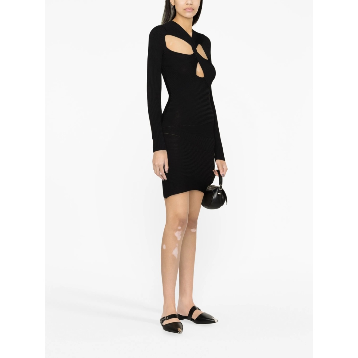 cut-out ribbed minidress - Img 4