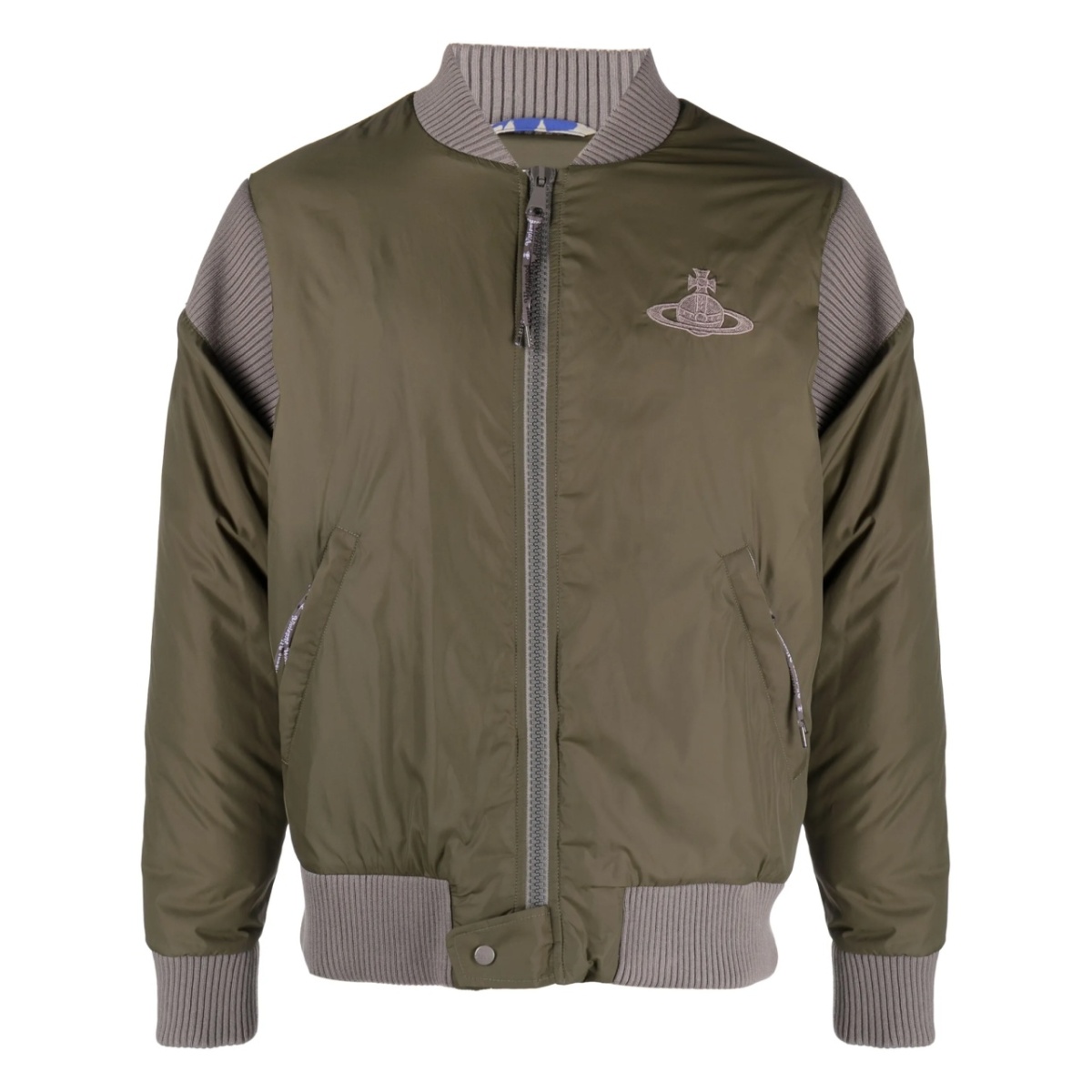 Cyclist panelled bomber jacket