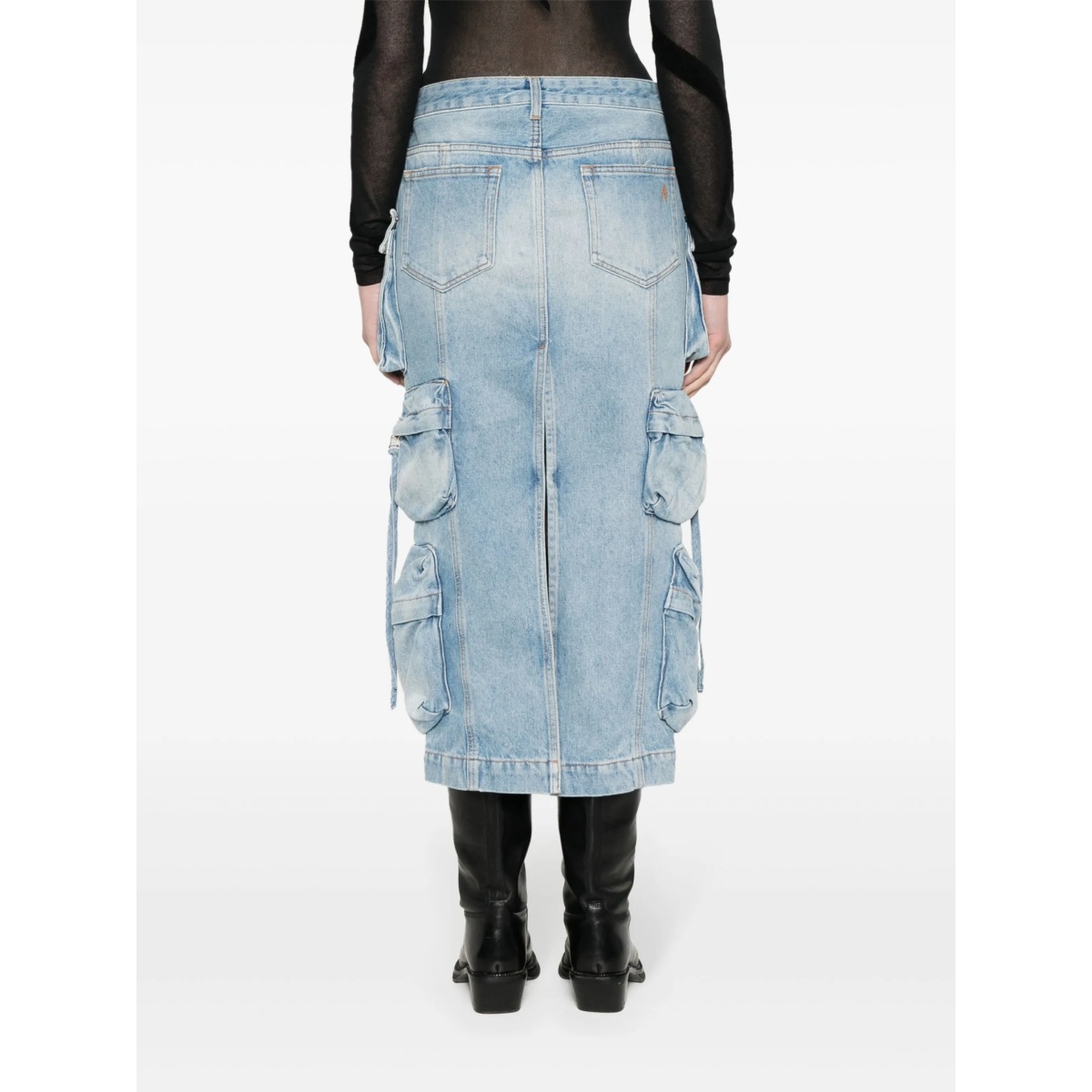 denim cargo skirt - Img 4
