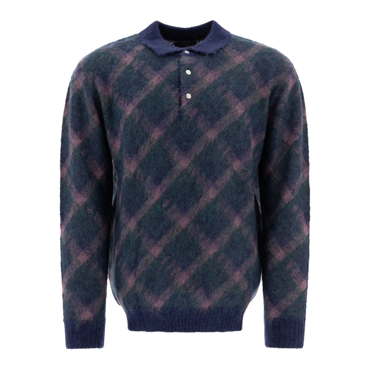 diagonal-pattern polo shirt