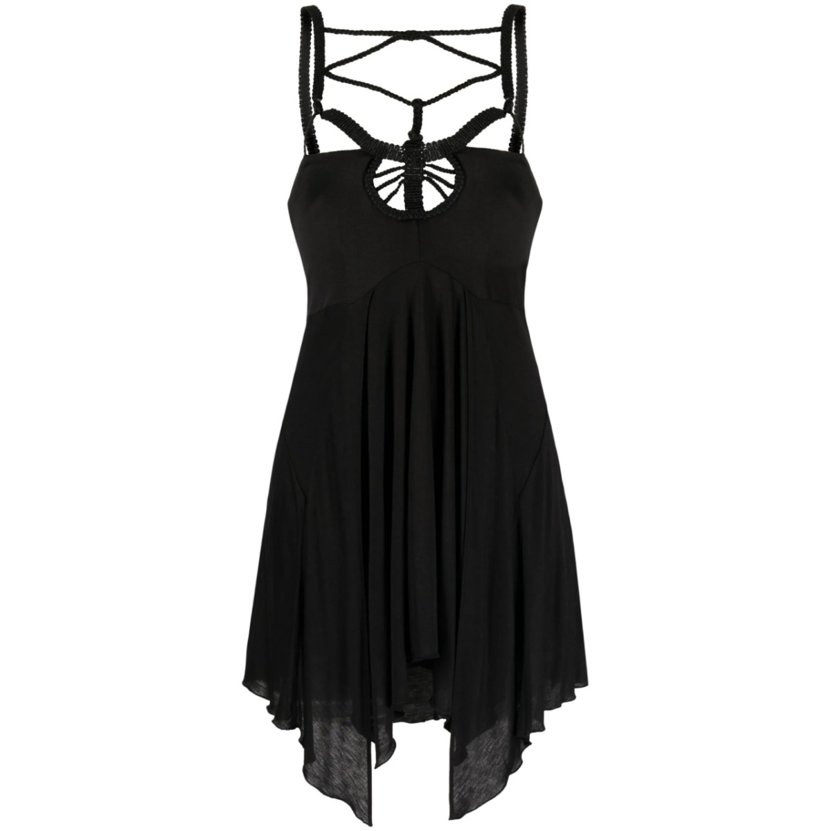 Diana macramé-trim minidress