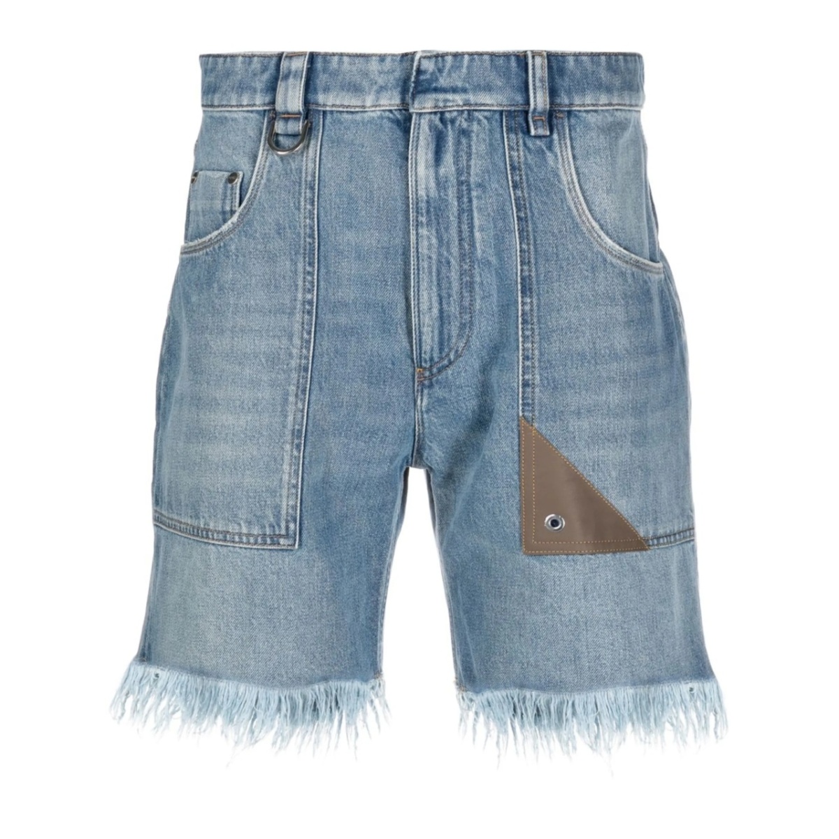 distressed effect shorts