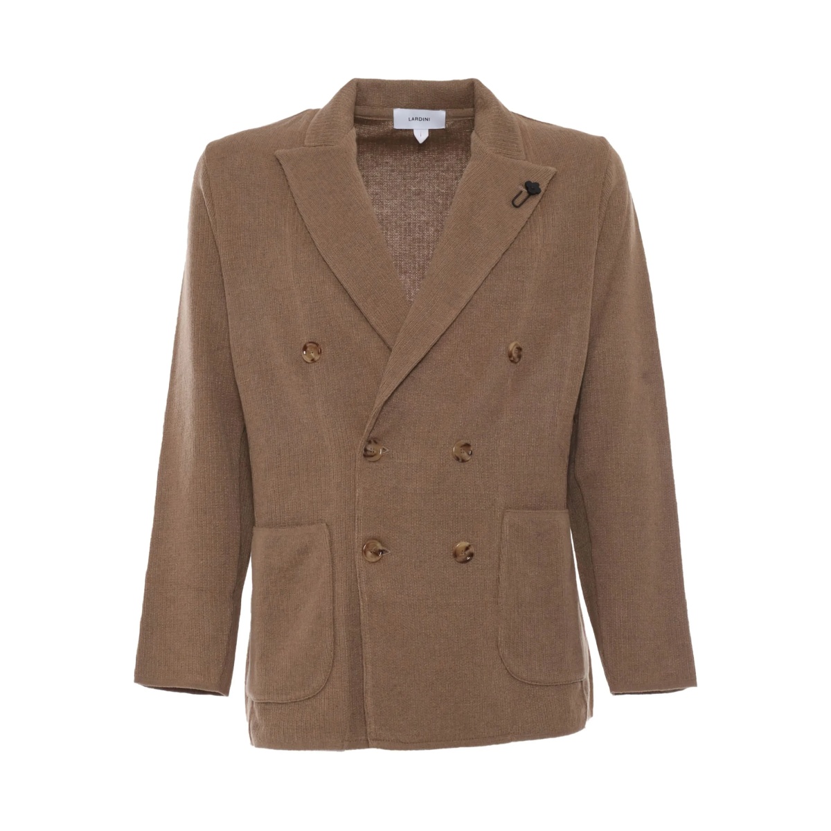 double-breasted ribbed blazer