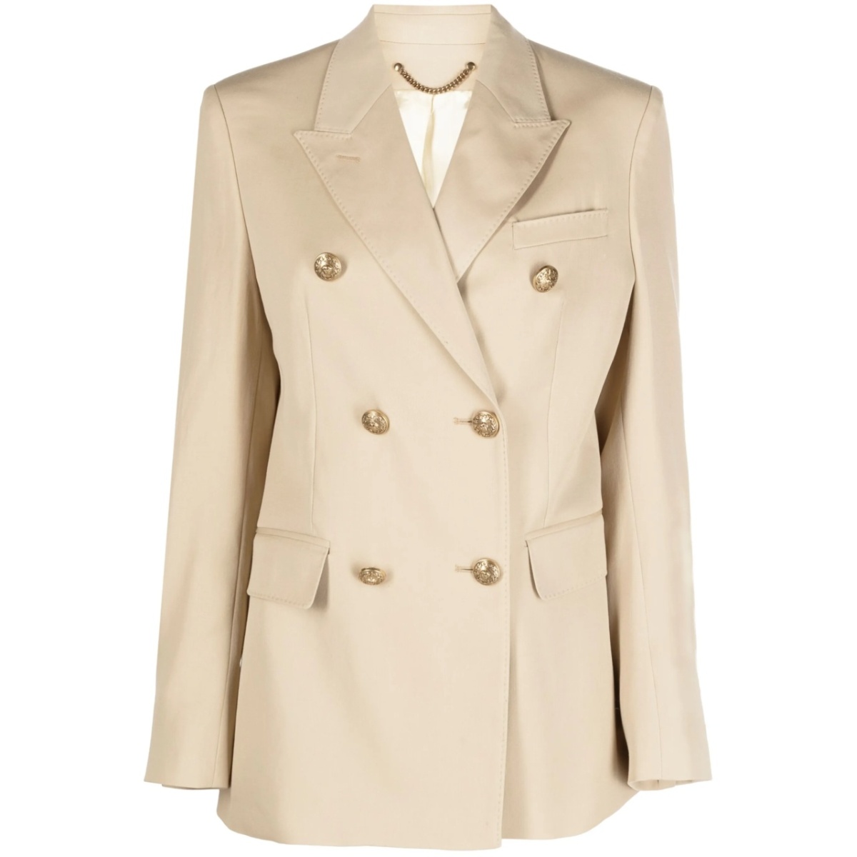double-breasted virgin wool blazer