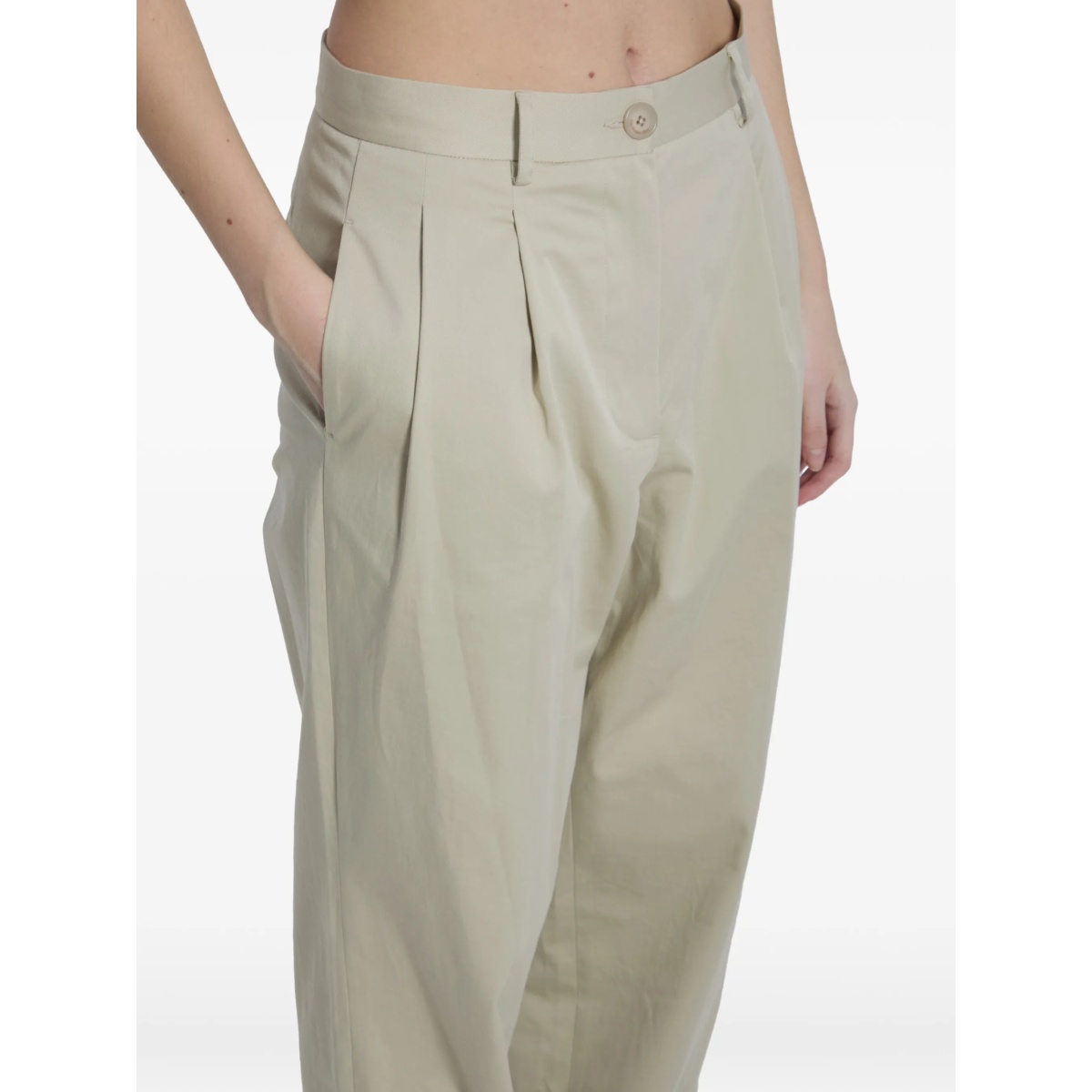 double-pleated linen trousers - Img 3