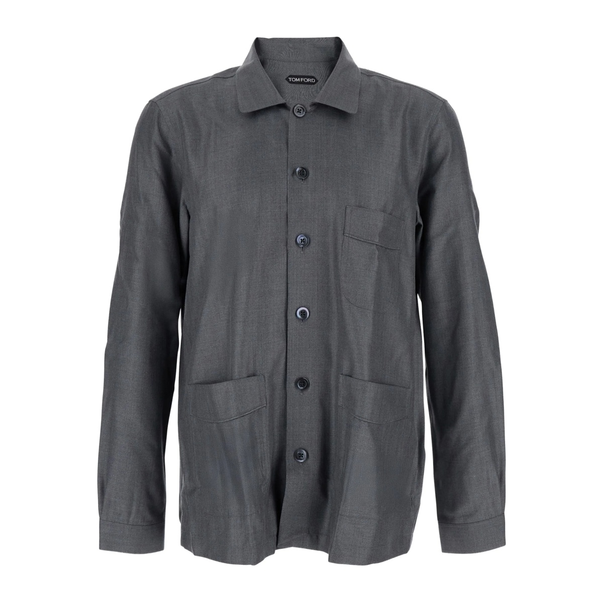 double-pocket silk shirt