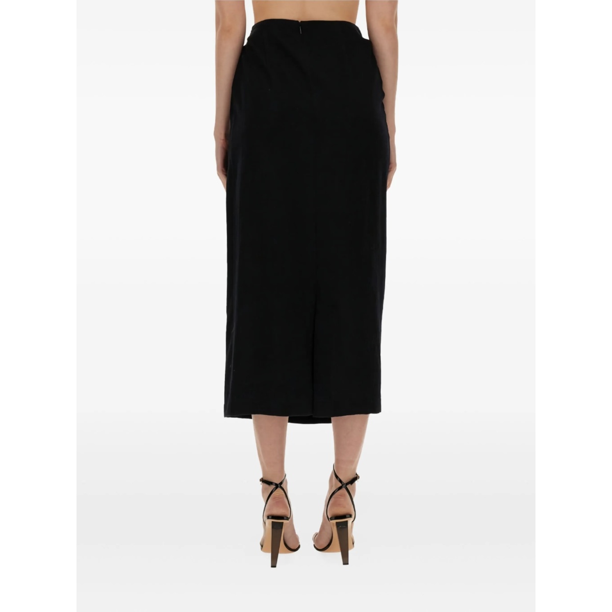 draped knot-detail midi skirt - Img 4