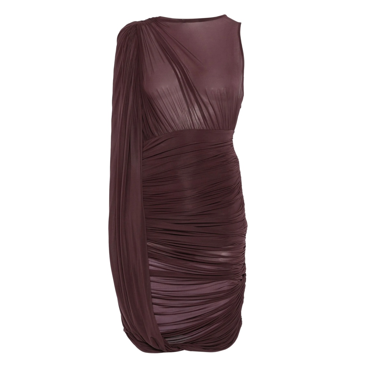 draped one-shoulder dress