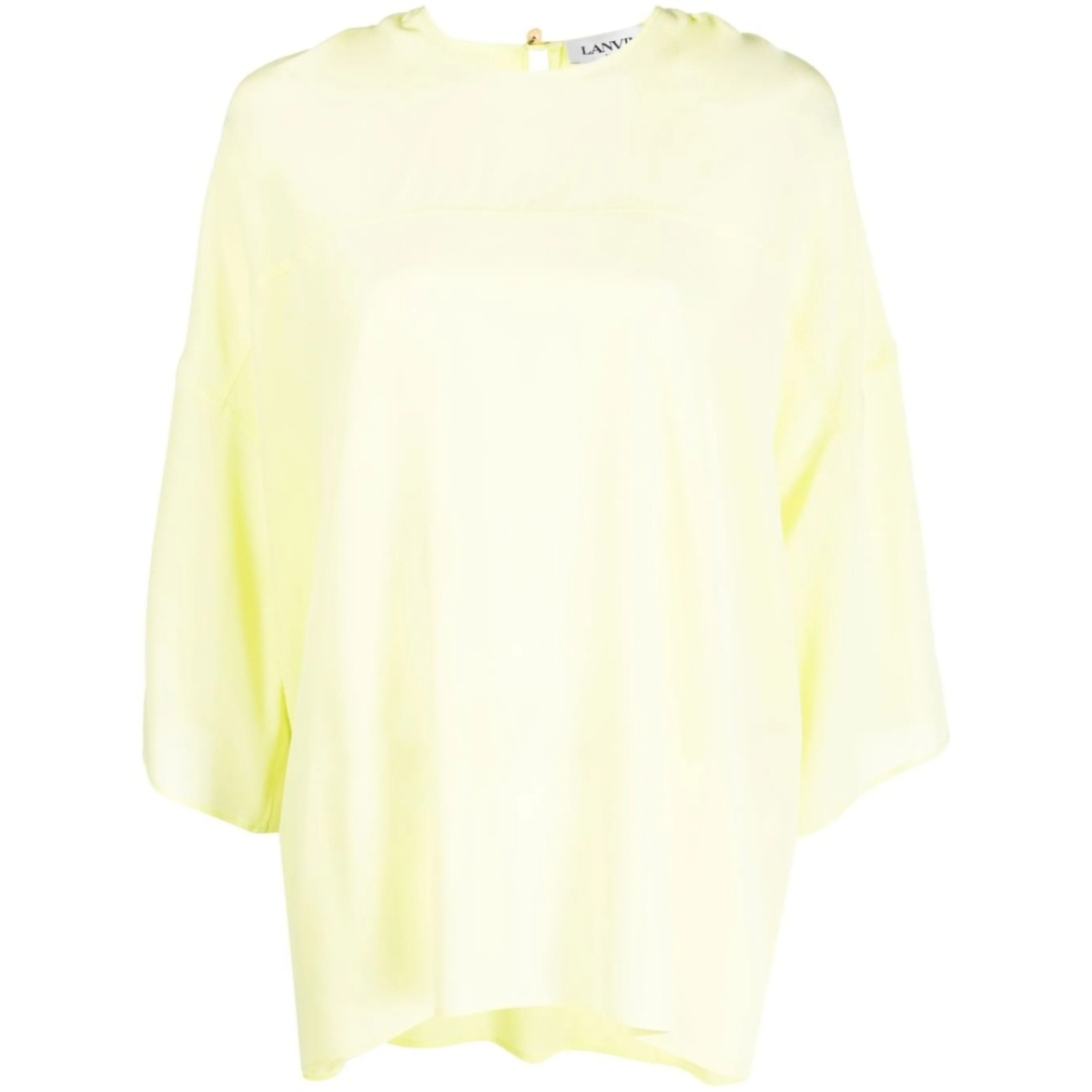 draped silk blouse