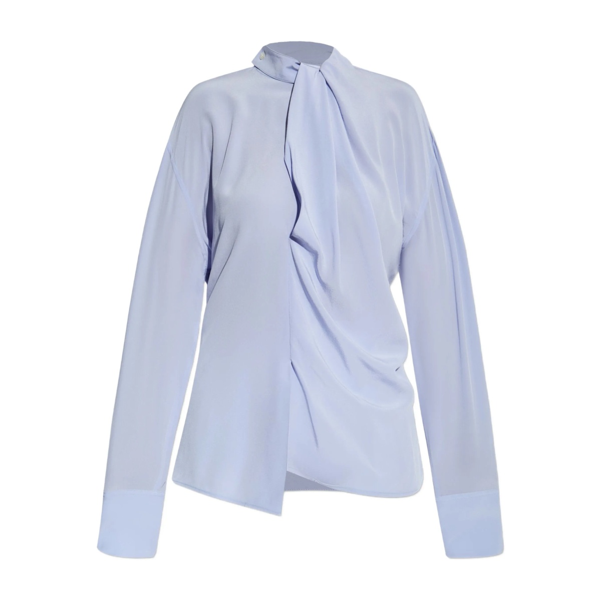 draped silk blouse