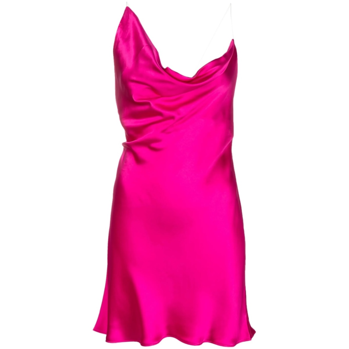 draped silk minidress